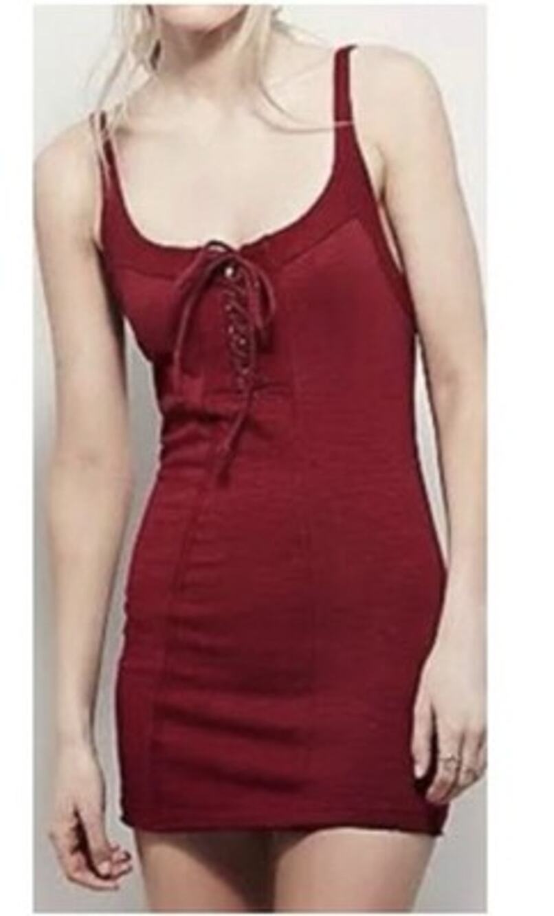 Free People Intimately Dress Womens XS NEW Red Bodycon Stretch Going Out Mini